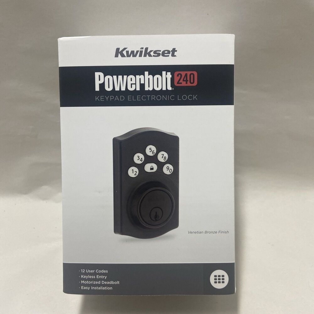 Kwikset Powerbolt 240 Electronic Lock in Box New Opened to Inspect